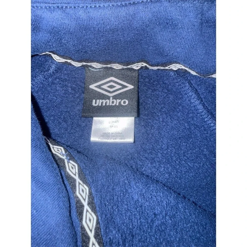 Umbro Youth Asymmetrical Pullover Jacket Blue Size XS 4/5 soccer‎ Classic FIFA